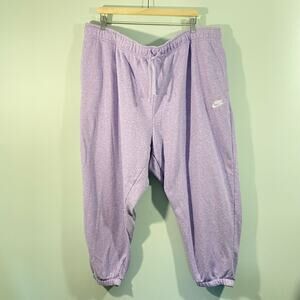 Nike Sportswear Club Fleece Women Lavender Mid-Rise Oversized Sweatpants Size 3X